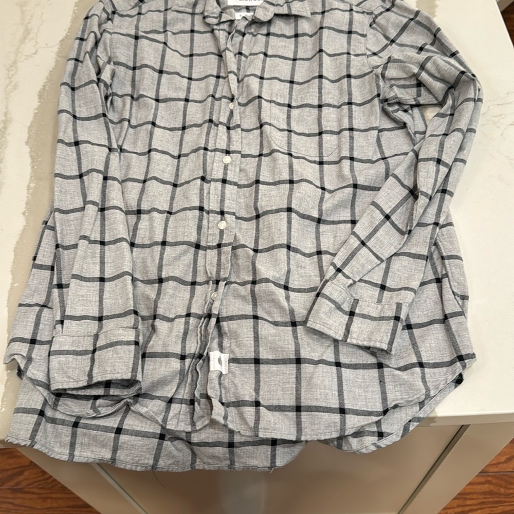 Frank & Eileen Gray and Black Button Down Shirt